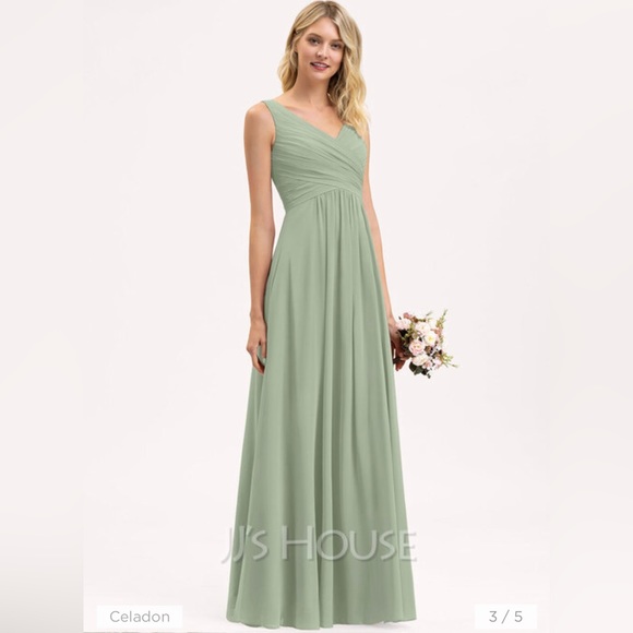 celadon bridesmaid dress Bulk Custom Halter Mermaid Satin Dresses for Weddings & Formal Events main image 0